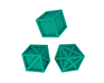 File plastic Fruit Crates / file stl stampabile per stampanti 3d, decorazione domestica stl, stampante Crate Set