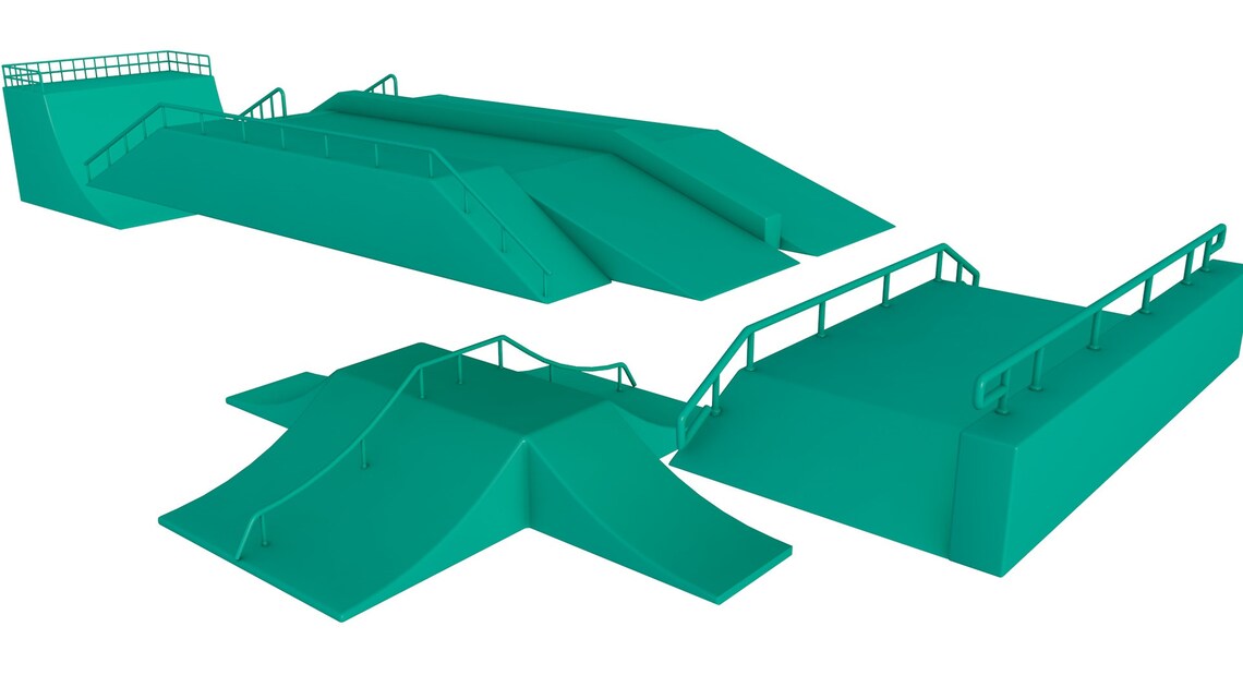 Skate Park PACK Stl File / Printable Stl File for 3d Printers, Home
