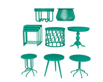 Coffee Table collection stl file / printable stl file for 3d printers, home decoration stl,  table stl file
