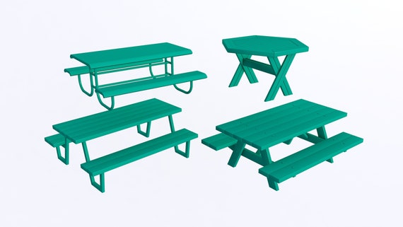 Picnic Table Collection Stl File / Printable Stl File for 3d - Etsy