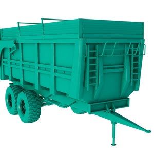 Dump Trailer stl file / printable stl file for 3d printers, home decoration stl,  Trailer stl file