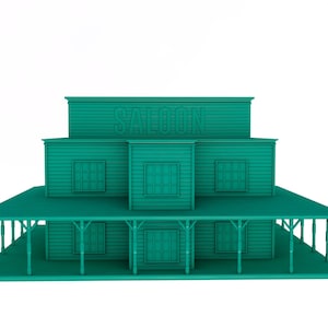 Western Building Stl File / druckbare Stl Datei für 3D Drucker, Wohndekoration Stl, House Buildin Stl
