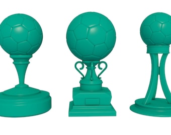 Soccer Trophy stl file / printable stl file for 3d printers, home decoration stl,  trophy stl file
