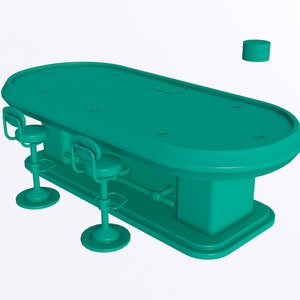 Poker Table stl fichier / fichier stl imprimable pour imprimantes 3D, décoration de la maison stl, casino stl file