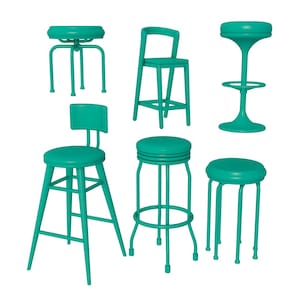 Bar Stool Chair collection stl file / printable stl file for 3d printers, home decoration stl,  chair stl file