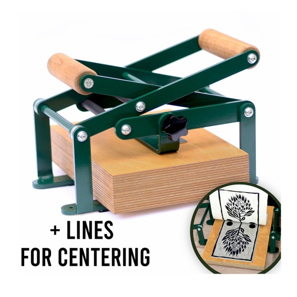 Portable A5 Size Linocut Printing Press - Dual lever lino press - Centering lines - Small portable linocut press - Letterpress - Duckpresse