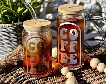 Coffee Glass Can Cup | Libbey Beer Can Glass | Coffee Glass | 16oz Coffee Glass | 20oz Coffee Glass | Iced Coffee Glass | Coffee Glass Cup