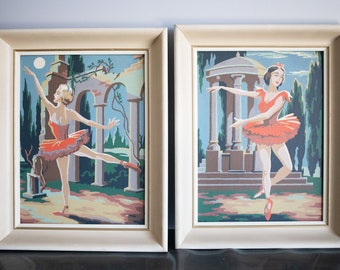 Vintage Ballerina-schilderij op nummer
