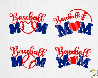 Baseball Mom SVG バンドル: Tシャツデザイン (デジタルダウンロード)