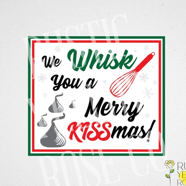 We WHISK You a Merry KISSmas | Whisk | Kisses | Post Card design | Christmas
