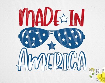 アメリカ製 | 7月4日 | 米国 | SVG Tシャツ デザイン | アメリカ