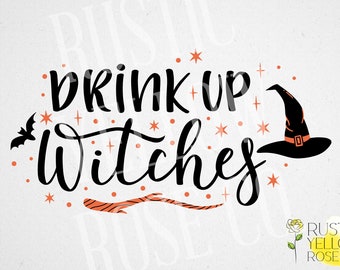 Wypij Wiedźmy | Wiedźmy | Hocus Pocus | Projekt koszulki SVG | Halloween