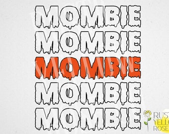 MOMBIE リピート | ママコスチューム | トリックオアトリート | SVG Tシャツデザイン | ハロウィン