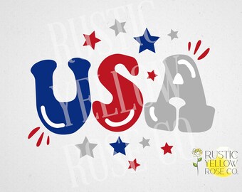 Gwiazdy USA | 4 lipca | USA | Projekt koszulki SVG | Ameryka