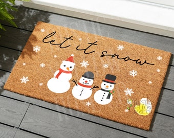 雪が降る | ドアマットのデザイン | ドアマット SVG | SVG T シャツのデザイン | クリスマス