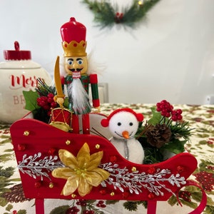 Christmas Sleigh centerpiece