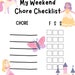 Kids Chore Chart, Kids Chore Chart Printable, Printable Chore Chart for ...