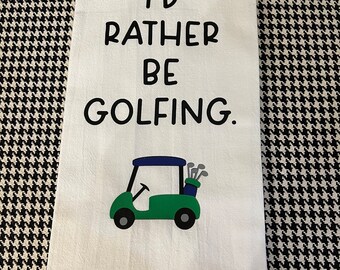 Witziges Golf Geschirrtuch: Lustiges Küchen Dekor