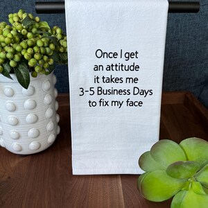 Quirky Flour Sack Tea Towel: Funny Kitchen Decor