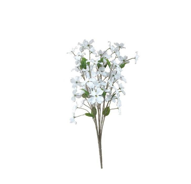 White Faux Dogwood Bush Spring Summer Silk Flower Spray Vase Etsy