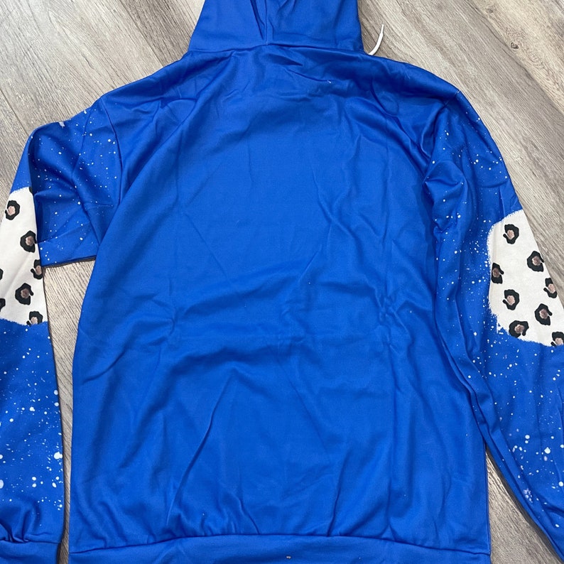 Blue Faux Bleach Sublimation Hoodie Sublimation Blanks Etsy