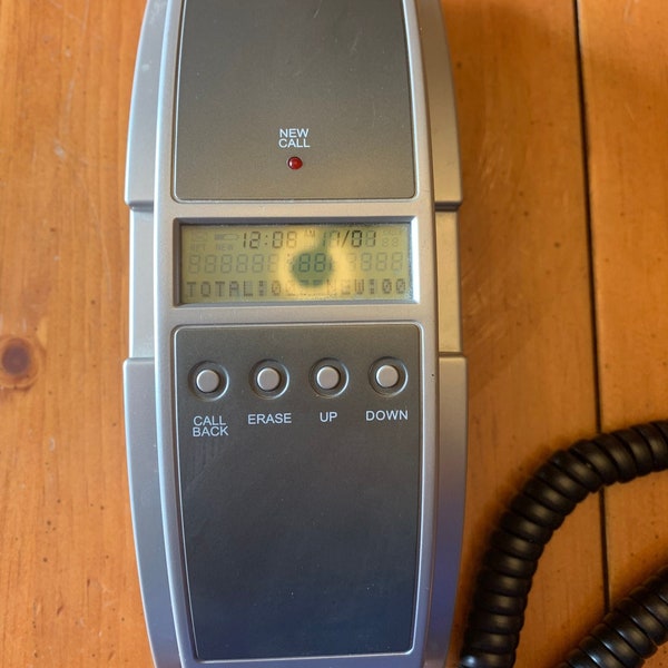 Con-Air Telephone-Silver and Gray Version, Front LCD Display and Wired Phone Connector! (Great Condition!)