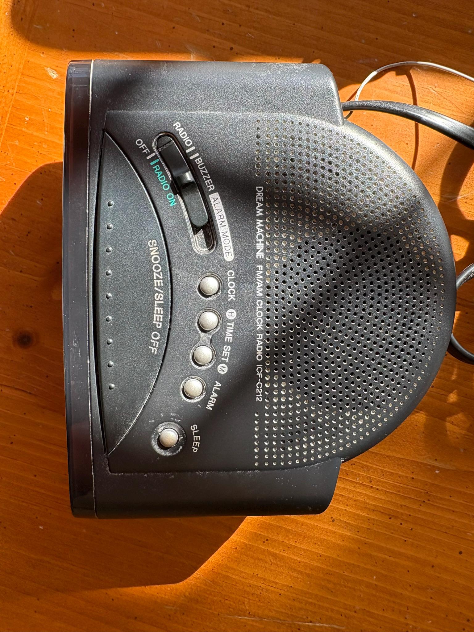 Sony - Dream-machine and Radio - Model ICF - C212 - Black - Radio
