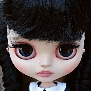 Custom Blythe Doll Wednesday Addams : OOAK Art Doll
