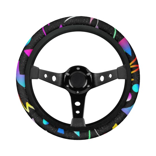 Disover Car Steering Wheel Cover with an 80s Retro Design