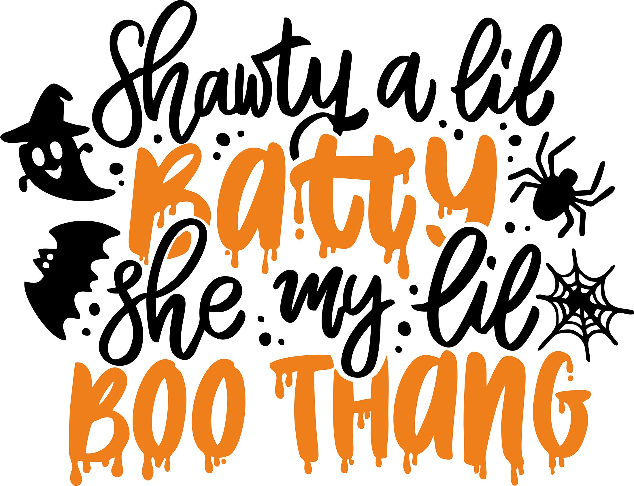 Buy Shawty a Lil Batty Svg She My Lil Boo Thang Halloween Svg