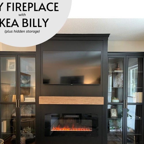 DIY Fireplace With IKEA Billy Detailed Build Plans Etsy