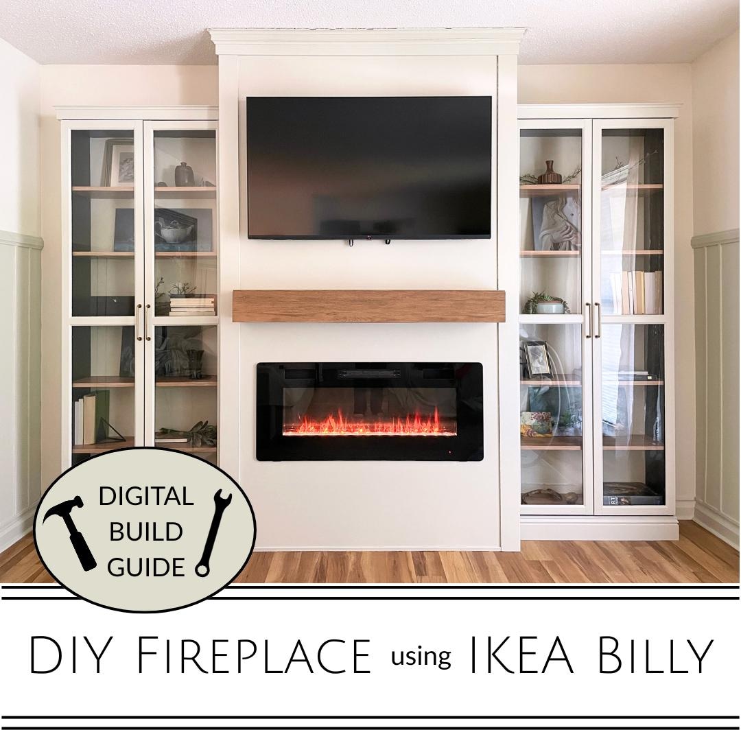 DIY Fireplace Using IKEA Billy Detailed Build Plans