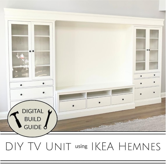IKEA テレビボード　ヘムネス　白 HEMNES ヘムネス テレビ台, ホワイトステイン, ライトブラウン