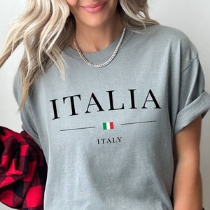 Comfort Colors© Ital Italia, Italy Flag Shirt, Vacation Travel in Italy Lover, Italia Shirt, Italian Style Shirt, Italy Trip Shirts