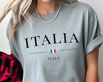Comfort Colors© Ital Italia, Italy Flag Shirt, Vacation Travel in Italy Lover, Italia Shirt, Italian Style Shirt, Italy Trip Shirts