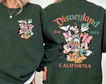 Disneyland Est. 1955 Sweatshirt, Mickey And Friends Sweater, Disney Family Trip Sweater,  Disneyland California Sweater, Disneyland Sweater