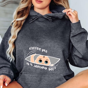 Excuse me is it Maternity Peeking Baby Hoodie, Pregnant Hoodie, Gender Reveal Hoodie, Maternity Hoodies, Pregnancy Gifts for Mom