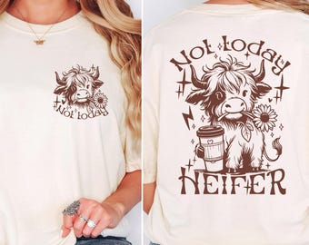 Comfort Colors Salty Heifer Shirt, Funny Sarcastic Tee, Western Cow Shirt, Highland Shirt,  Adult Humor Shirt, Funny Heifer Shirt, Mom Gift