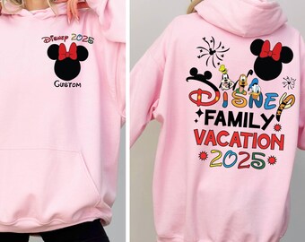 Disney Family Trip 2025 Hoodie, Cute Disney Vacation Hoodie, Family Travel Hoodie