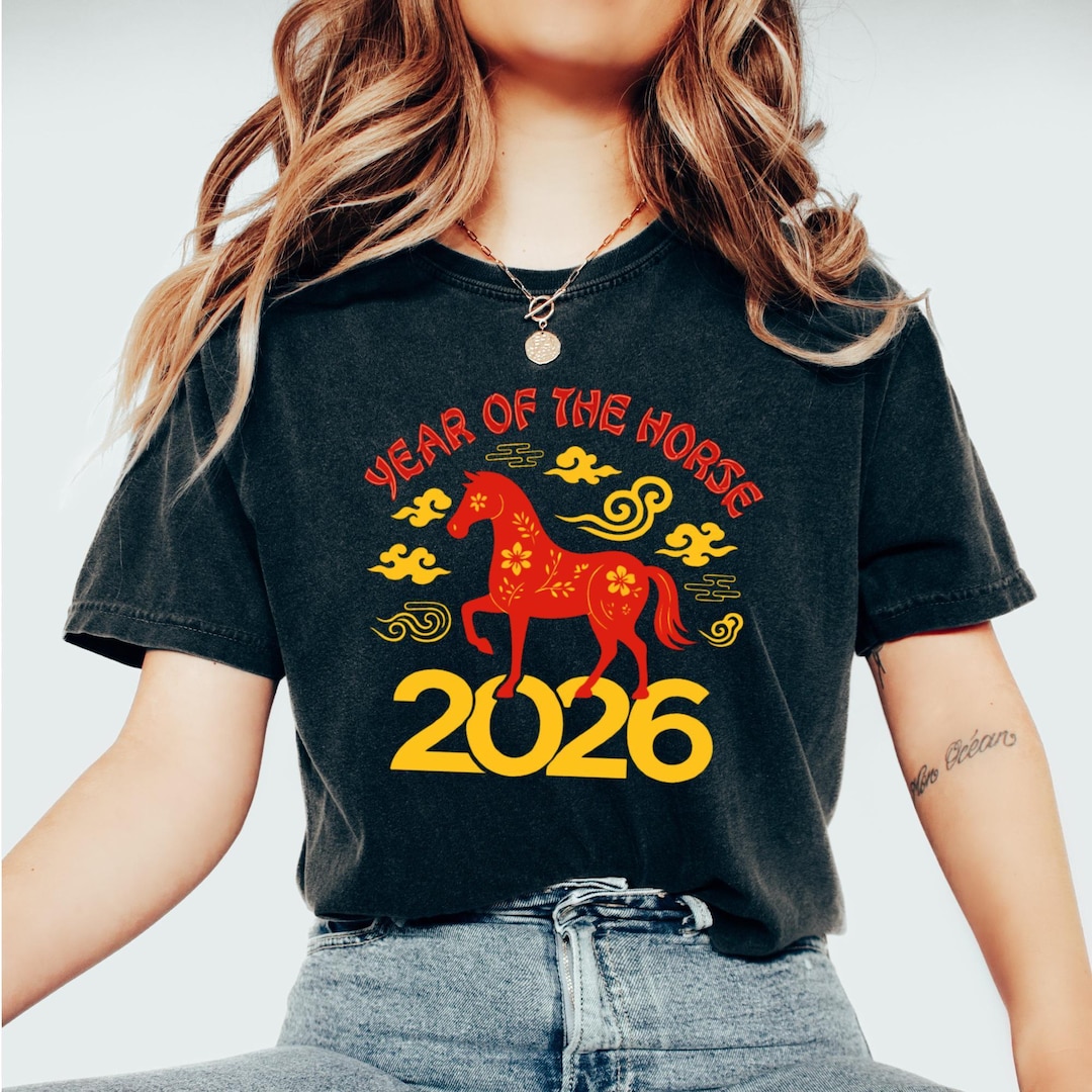 Comfort Colors© Year of the Horse 2026 T-shirt, Lunar New Year Chinese ...