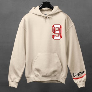 Custom Baseball Hoodie, Baseball Mom Hoodie,  Baseball Hoodie,  Custom Name and Number Baseball Hoodie,  Personalized Baseball Mom Hoodie