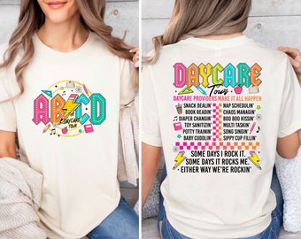 Retro Daycare Shirt, Daycare Tour Shirt, Daycare Worker Gift, Cute Daycare Staff Crew, Childcare Provider Shirt,  Funny Toddler Teacher Tee