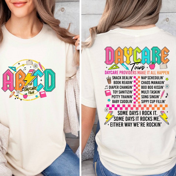 Retro Daycare Shirt, Daycare Tour Shirt, Daycare Worker Gift, Cute Daycare Staff Crew, Childcare Provider Shirt,  Funny Toddler Teacher Tee