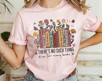 Custom Bookshelf Shirt, Personalized Book Lover Tee, Bookish Reader Gift