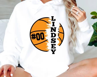 Custom Basketball Player Hoodie, Personalized Name Hoodie, Basketball Lover Gift, Custom Mom Hoodie