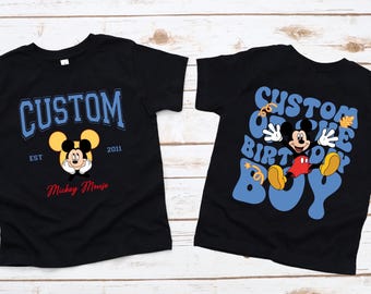 Disney Birthday Shirt, Mickey Minnie Trip Tee, Custom Family Birthday Shirt, Disneyland Gift