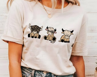 Highland Cow Shirt, Cow Gifts, Cute Cow Shirt,  Highlander Cow Shirt,  Western Crewneck, Cow Hoodie, Southern Shirt, Funny Cowgirl Shirt,