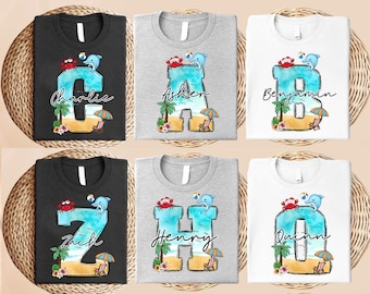Personalized Kid Summer Shirts,Custom Kid Vacation Shirts,Vacation Shirts for Kids,Kids Beach Shirts For Summer Time,Kid Custom Name Shirts