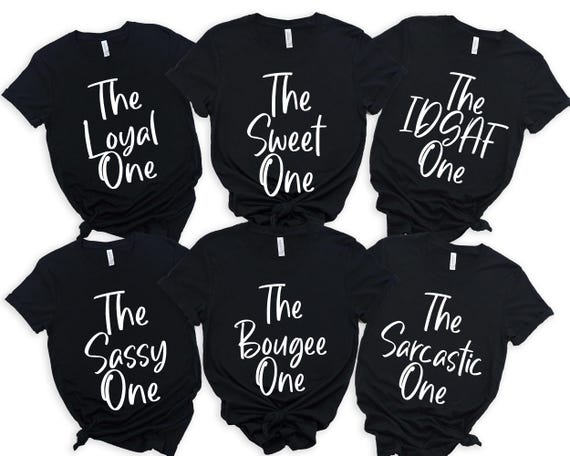 Funny Group Shirts, Birthday Friends Shirts, Best Friend Shirts, The Sweet One Shirts, The Bossy One Tee, Girls Party Shirts, Girls Weekend