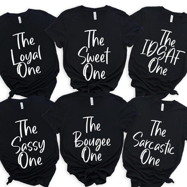 Funny Group Shirts, Birthday Friends Shirts, Best Friend Shirts, The Sweet One Shirts, The Bossy One Tee, Girls Party Shirts, Girls Weekend